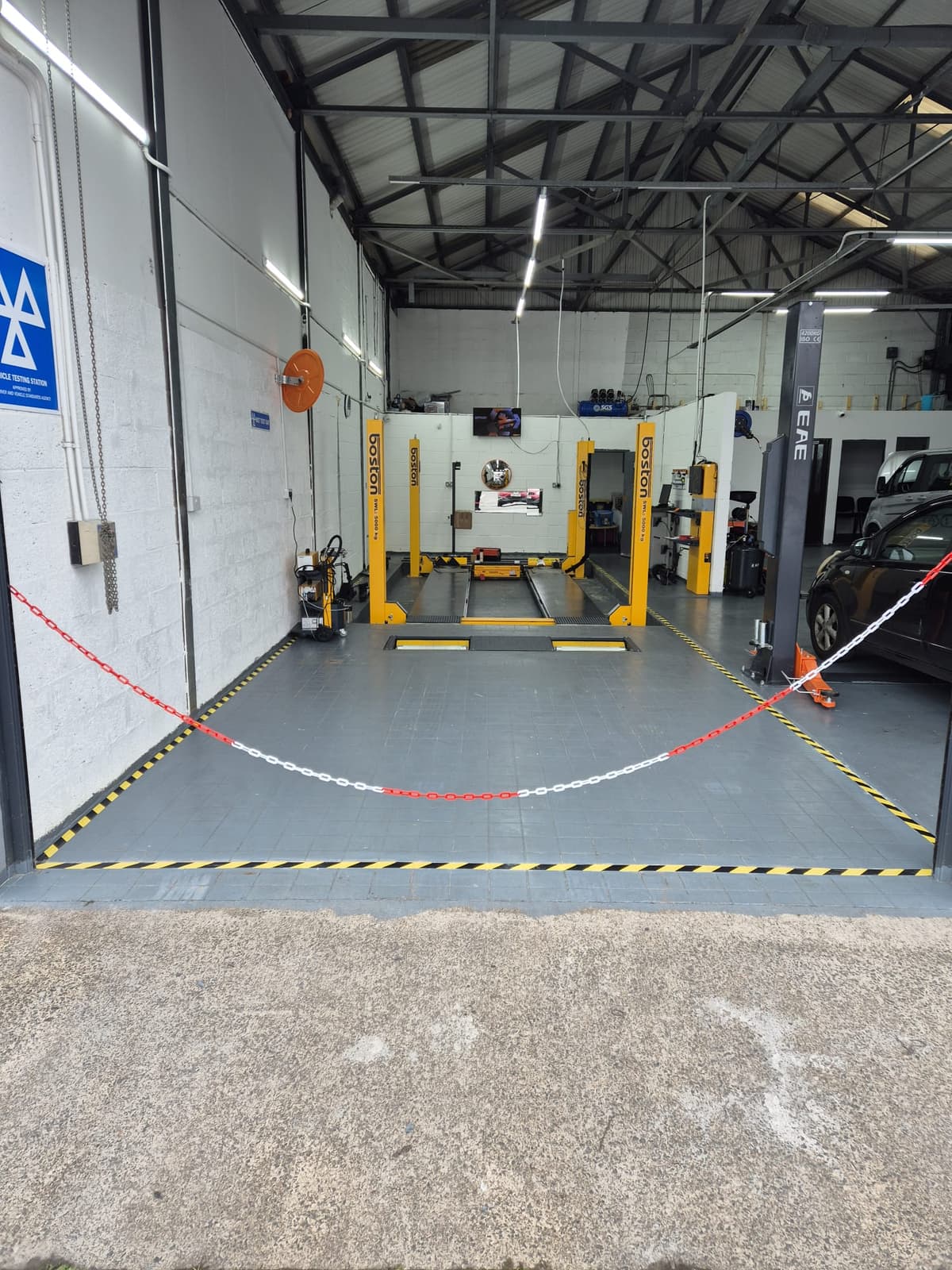 Mechanic working on a car